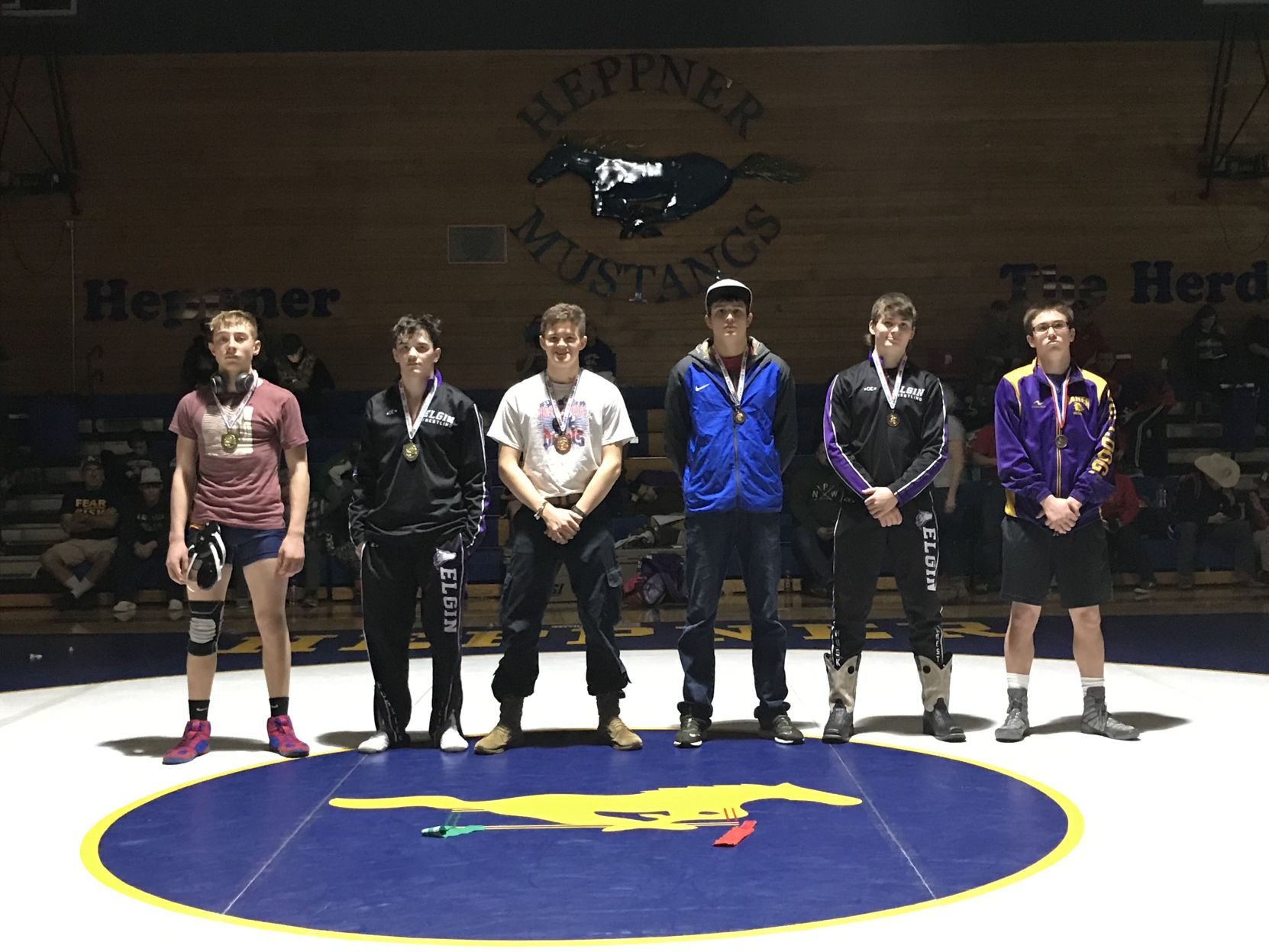 LHS wrestling competes well with small crew
